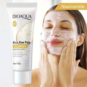 Stunning beauty cosmetics. 100g Raw Pulp Rice Deep Clean Gel, Beautiful Face Wash for Delicate Skin Daily Care Men and Women Skincare Facial Comfort Cleanser Facial Hyaluronic Facial Unisex Facial Cleansing