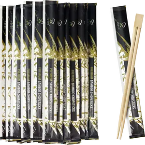 Soeos Chopsticks Disposable, Approx. 50 Sets, UV Treated Premium Disposable Chopsticks Individually Wrapped, Wooden Chopsticks Best for Japanese Sushi & Asian Dishes Cutlery Tableware