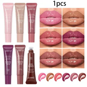 6 Colors Watery Crystal Jelly Lip Oil Balm Moisturizing Hydrating Smoothing Lip Lines Jelly Pout Lip Gloss Glass Lip Glaze Cosmetic