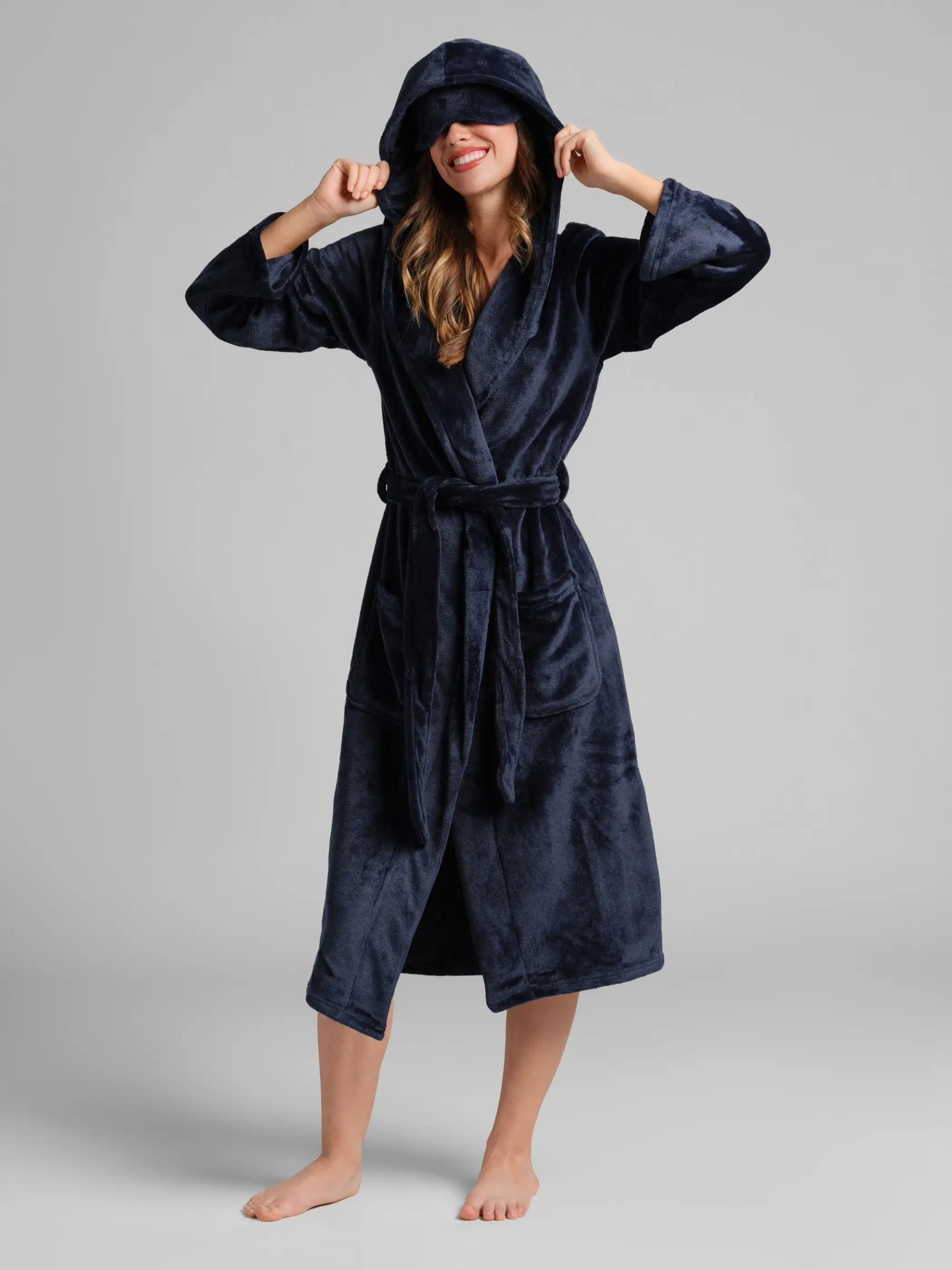 Comfrt | Do Not Disturb Dreamday Plush Robe | Ultra-Soft Hooded Robe With Satin Eye Mask Comfrt | Do Not Disturb Dreamday Plush Robe | Ultra-Soft Hooded Robe With Satin Eye Mask