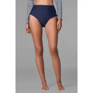 Women's Myrtle Reversible Ruche Adjustable Swim Bottoms | Navy Reversible