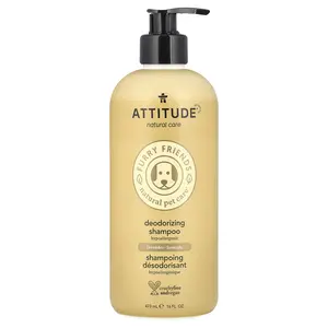 ATTITUDE Furry Friends, Natural Pet Care, Deodorizing Shampoo, Lavender, 16 fl oz (473 ml)