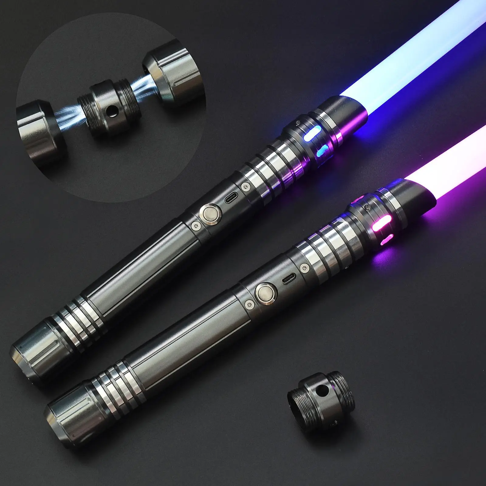 Light Up Saber, Light Up LED Saber, 15 Colors, Rechargeable, for Kids Adults Cosplay Party Gaming, Lightsaber, Toys