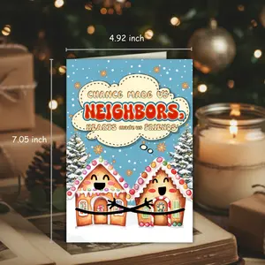 Christmas Card for Neighbor, Merry Christmas Neighbor Card, Festive Greeting Cards with Heartfelt Message, Thoughtful Xmas Cards with Envelope