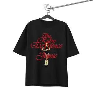 Trending K-pop Jennie Ruby Unisex Tee 1st Album T-Shirt Jennie Kim Ruby Tee Fan Shirt JENNIE Merch Ruby Album Tee Debut Solo Album Streetwear Oversized Casual Cotton Camiseta Verano Gift