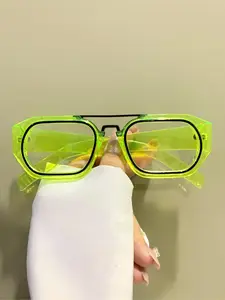 Unisex Fashionable Square Frame Eyeglasses, Trendy Casual Eyeglasses for Everyday Use, Fashion Accessories for Outdoor Activities