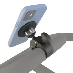 Magnetic Phone & Tablet Holder for Peloton Bike & Bike+ Tool-Free Install Strong Magnetic Grip MagSafe Compatible 360° Adjustable View Universal Handlebar Fit