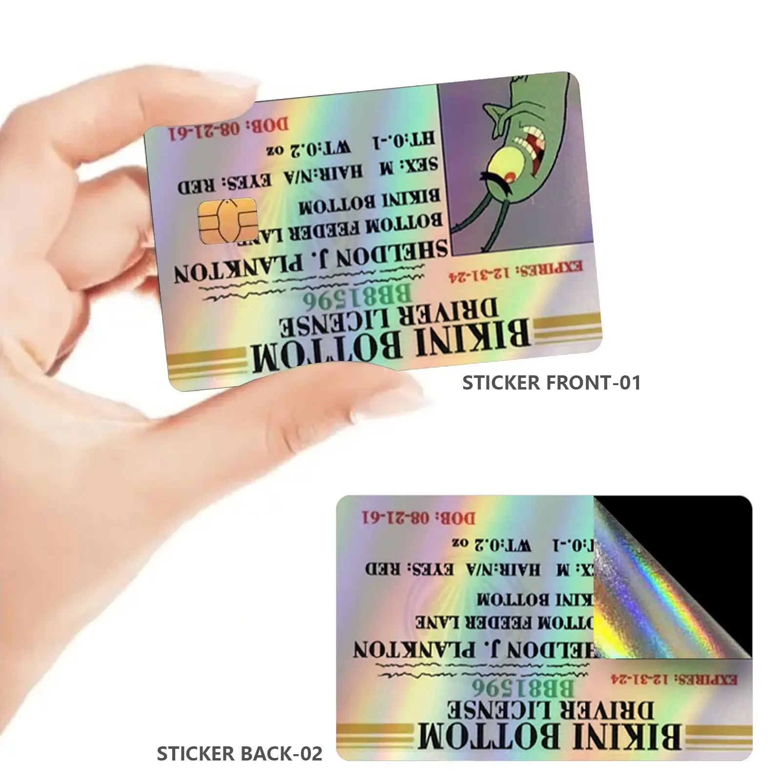 2 Colorful Credit Card Skin Stickers, Custom Fit Waterproof Scratch-Resistant Durable Decorative Protection, for Credit Cards Debit Cards Bus Cards