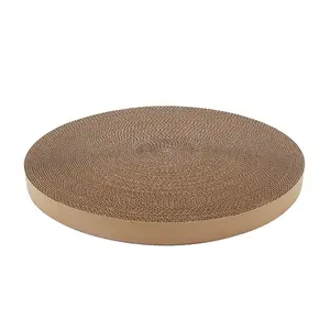 Garvee Durable Double-Sided Cat Scratching Board with Interchangeable High-Quality Cardboard, Round Design, 38 cm Diameter, 2.8 cm Height – Perfect Cat Furniture for Long-Lasting Use