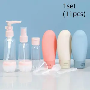 Travel Bottle Set, 11pcs/set Portable Spray Bottle & Lotion Bottle & Cream Bottle & Funnel, Storage Organizer, Travel Storage Bottle Set for Travel, Outing, Daily Use, Canister, Gift