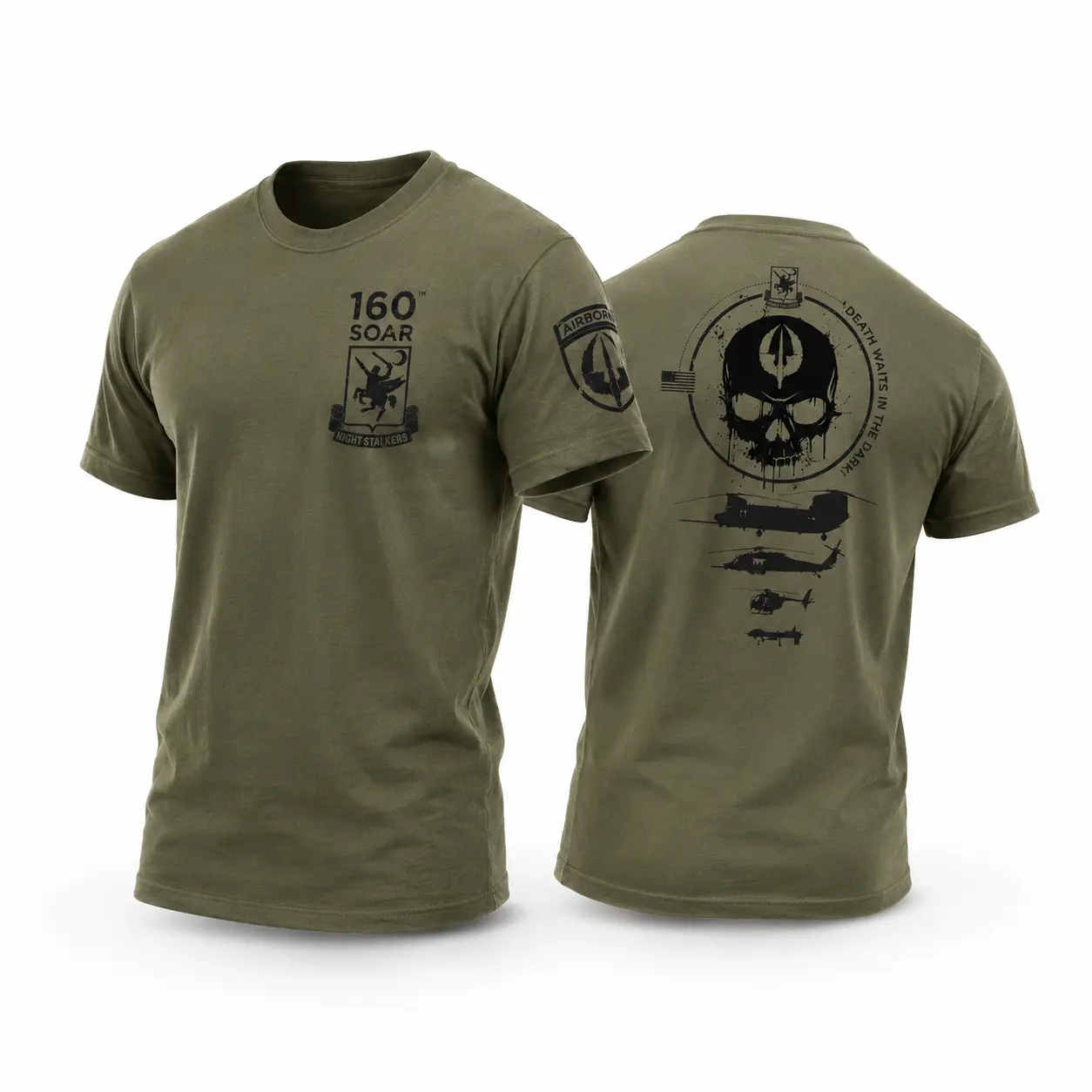 160th SOAR Night Stalkers Shirt, Airborne Special Operations Aviation Tee, Military Helicopter Skull Graphic Shirt, Tactical Army Elite Unit Tee – Menswear & Underwear - Men's Tops - T-Shirts