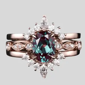 Set of 3 elegant European style rings – Perfect for weddings, engagements and parties, outstanding jewelry for everyday wear, or gifts for girlfriends, friends, suitable for summer or any special occasion, radiant rings