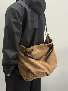 Retro Workwear Bag Canvas Large Capacity Multifunctional Crossbody Tote Casual Bag for Everyday Use fashion accessories