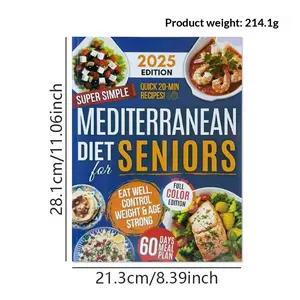 Health Management Handbook for Seniors, 60-Day Healthy Diet Plan Book, Full Color Quick Health Recipe, Life Management Record Planner