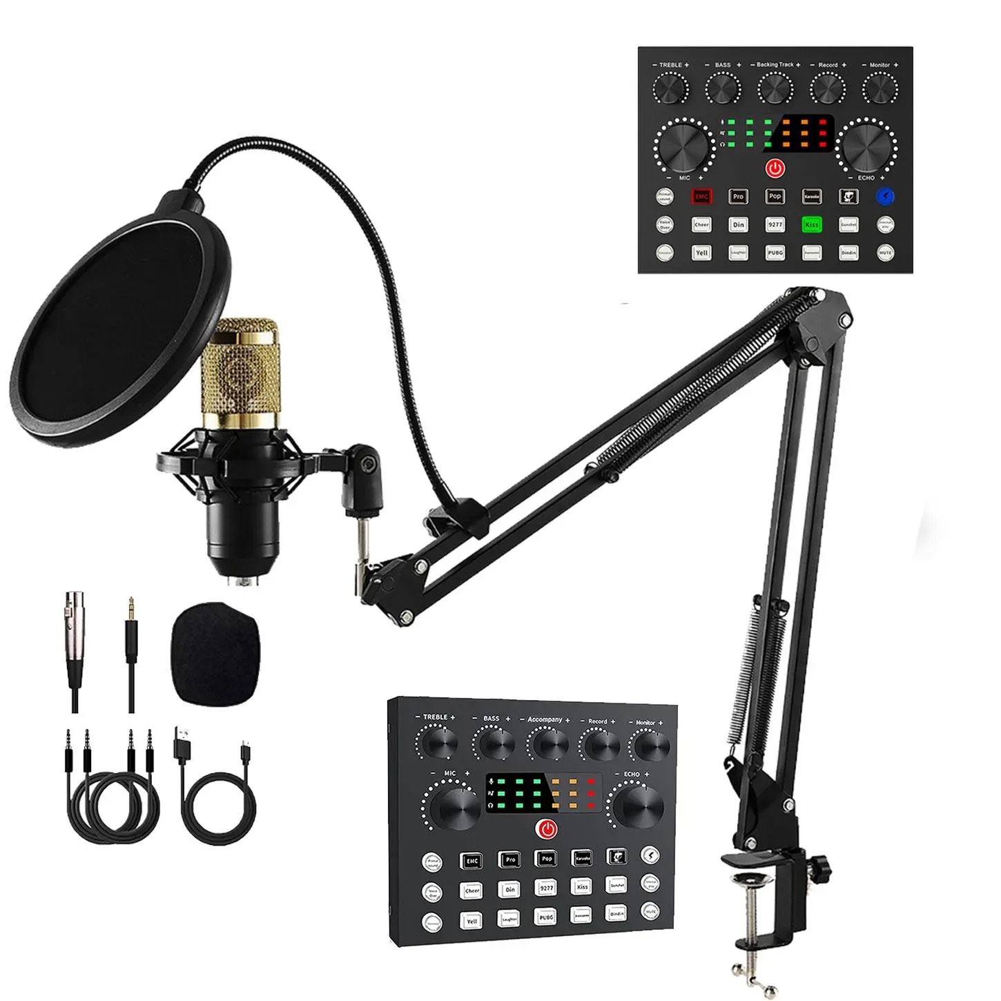 Podcast Equipment Bundle, V8s Audio Interface With All In One Live ...