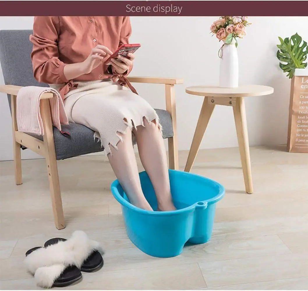 Foot Soaking Bath Basin, Large Plastic Foot Basin Bath Spa Tub Feet Massage for Soaking Foot,Toe Nails, and Ankles,Pedicure,Improved Sturdy Portable Feet Tub