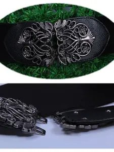 Fashionable retro carved trendy casual elastic waistband, women's woven waistband, Boho Style Belt, Western Concho Belts