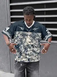 Men's Special Edition Team Jersey Classic T-Shirt, Streetwear, Art Print, Breathable Summer Wear, Casual Short Sleeve, Fitted Style