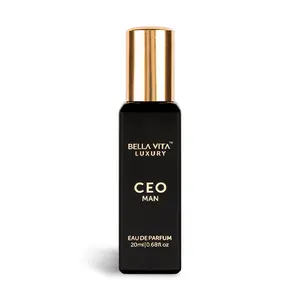 BellaVita Luxury's CEO Man - 20 ml |  Eau De Parfum | Lemon, Lavender, Tonka & Agarwood | Long Lasting Perfume for Men | Mini Perfume | 0.7 Fl.oz