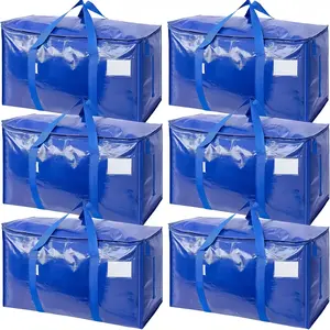 2/4/6-Pack Vacuum Storage Bags for Moving | Heavy-Duty Space-Saving Compression Bags with Zipper & Sturdy Handles | Foldable Closet Organizer for Dorm, Bedroom, Travel