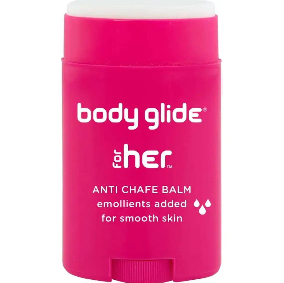 Body Glide For Her Anti Chafe Balm | Chafing stick with added emollients | Great for dry, sensitive skin and/or sensitive areas | Use on chest, bra, butt, groin, arm, and thigh chafing | 1.5oz