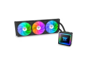 Thermaltake TH360 V3 ARGB CPU Liquid Cooler; Intel/AMD; 1x360mm 500~2500rpm Single Frame ARGB Fan; 360mm Radiator; ARGB Infinity Mirror; Rotatable Pump Head; Black; CL-W466-PL12SW-A