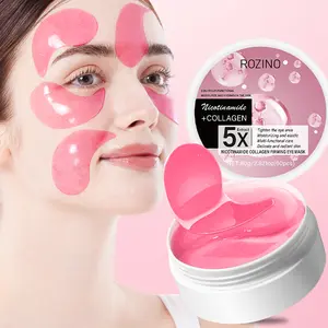 ROZINO Nicotinamide Collagen Firming Eye Mask - Pink Gel Eye Patches for Firming Skin - Contains Neither - 60g/2.82oz