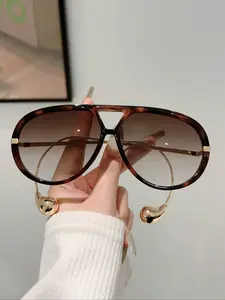 Women's Full Frame Metal Eyeglasses, Uv400 Protection, Casual Style, All Seasons Wear, Unique Design, Multiple Colors Available, Classic Shades