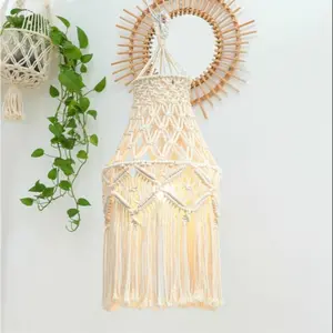 Lamp Shade Boho Hanging Pendant Light Cover Bohemian Lamps for Office Bedroom Living Room Nursery Dorm Decor (Lightbulb Not Included) Festival Gift Decoration