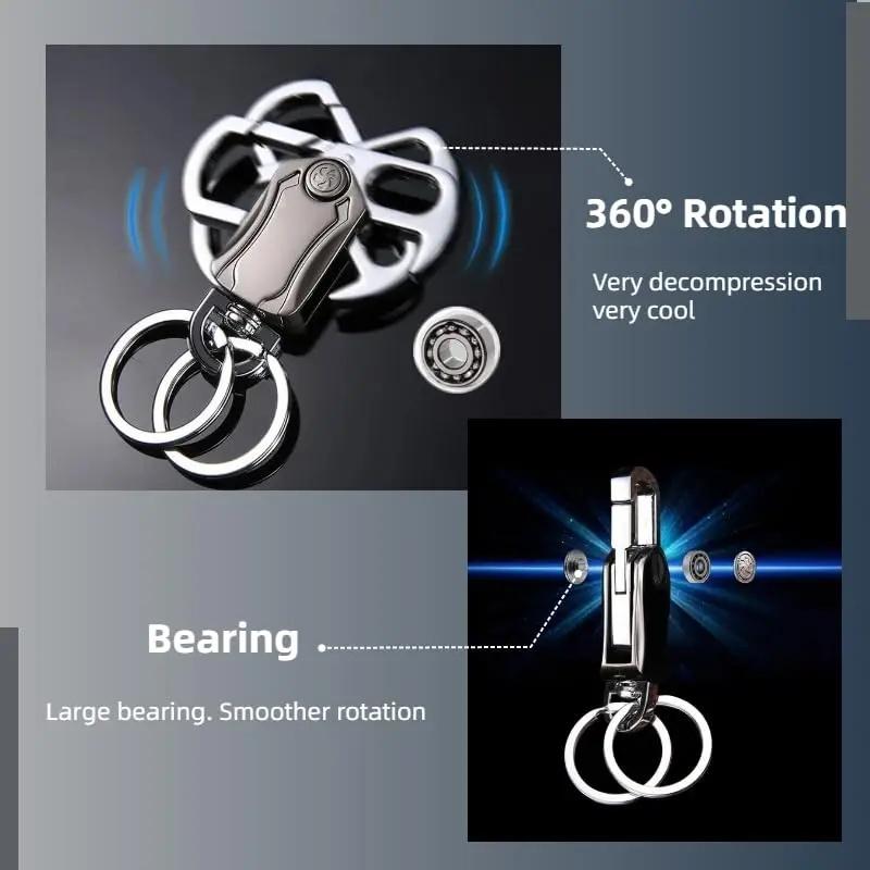 Joytutus Multifunctional Heavy-Duty Keychain - Carabiner Clip, Bottle Opener, Fidget Spinners, Compact Design, Scratch-Resistant, Fade-Resistant for Car Keys, New Year Gifts