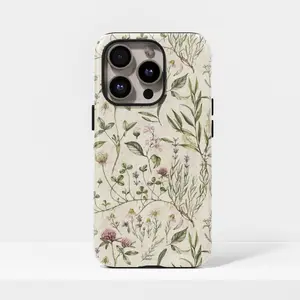 Watercolor Wildflower Case Pretty Floral Botanical for iPhone 17, 16, 15, 14, 13, 12, 11, Pro Max,  Galaxy S23, S22, S21, S20 Ultra