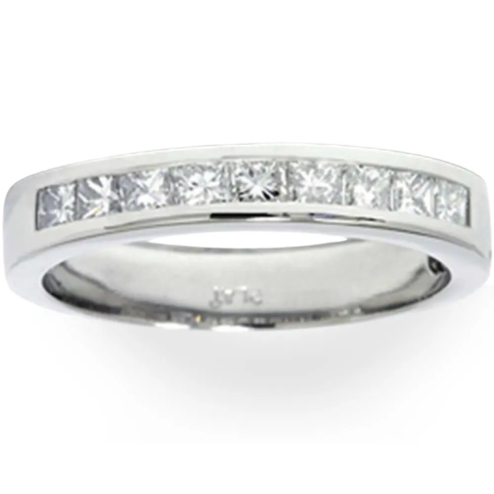 950 Platinum 5/8ct Princess Cut Diamond Wedding Ring