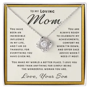 Gift for Mom From Son - Incredible Influence Love Knot Necklace 9MI