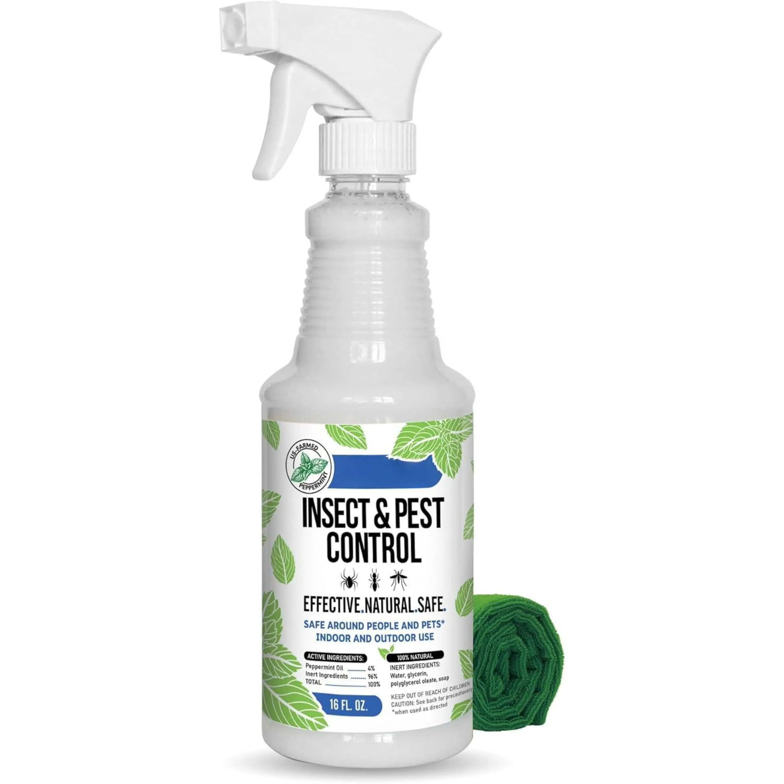 Peppermint Oil Insect Repellent Spray - 16 oz Plant-Based Extra-Strong Formula for Indoor, Outdoor Bug Control of Spiders, Ants, Roaches