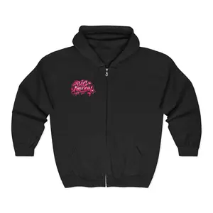 Big Motion graffiti logo Full Zip Hoodie | streetwear, pink spray paint