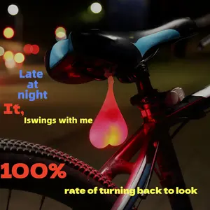 Bike LED Tail Lights Night Cycling Warning Lights Creative Silicone-Shaped Waterproof Lights for Outdoor Use 3 Light Modes Perfect Gifts for Friends Who Love Outdoor Activities