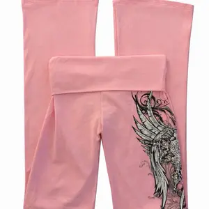 Coquette foldover flared leggings