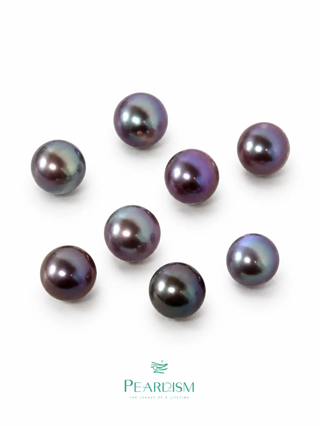 PEARLISM 8-9mm Middle-Sized Purple Clean Round Freshwater Edison Loose Pearls Customize DIY-- CLFE0004