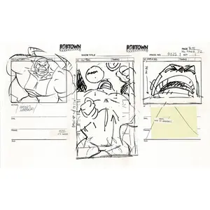 Jim Lee Wildc.a.t.s. Wildcats Production Animation Storyboard Nelvana 1994-5 D1-077
