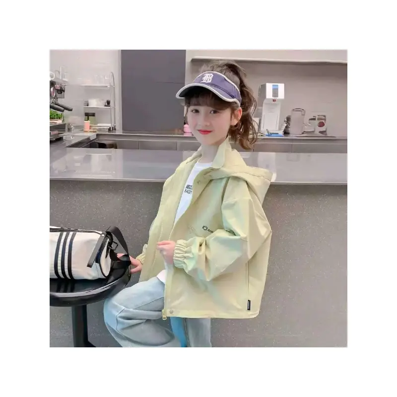 Four Zipper Jacket Yellow Green