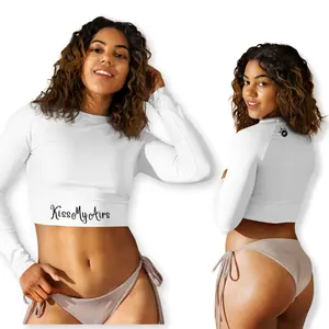 Women's Angelina Kiss My Airs Long-sleeve Crop Top
