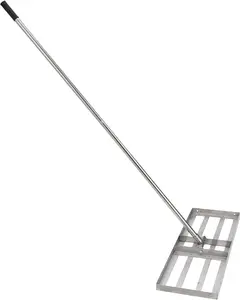 Lawn Leveling Rake, Duty Stainless Lawn Leveler with 30" x 10" Ground & Long Handle, Large Yard Leveling Rake for Grass, Golf Field, Soil