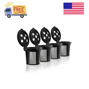 4 Reusable K Cups for Keurig K Supreme, K Supreme Plus, K Slim with Multistream Technology