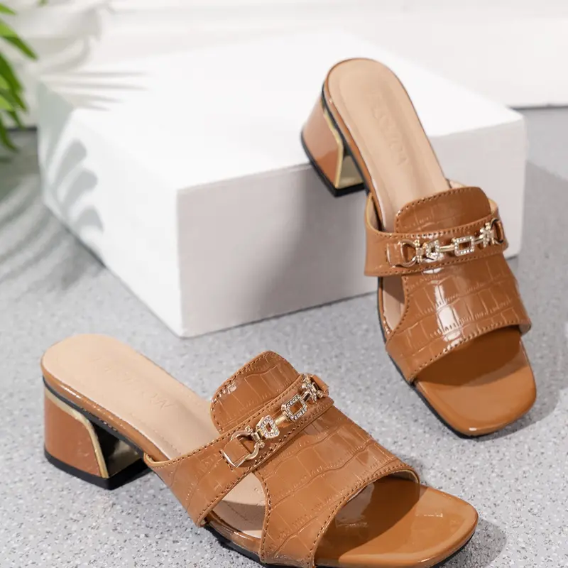 Women's Bohemian Style Fashion Sandals, Boho Casual Sandals, Beach Vacation Wooden Slippers, Outdoor Cool Women's Shoes, Ladies Summer Footwear
