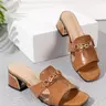Women's Bohemian Style Fashion Sandals, Boho Casual Sandals, Beach Vacation Wooden Slippers, Outdoor Cool Women's Shoes, Ladies Summer Footwear