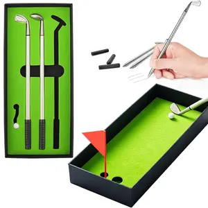 Mini Desktop Golf Pen Set, Fun Office Desk Toy, Perfect Gift for Colleagues & Bosses, Christmas Stocking Stuffer