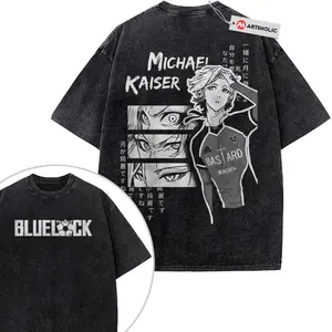 Michael Kaiser Blue Lock Anime Vintage Tee 2-Sided Unisex S-5XL, Graphic Tee
