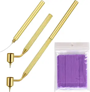 100 Pieces 0.020 Inch Touch Up Paint Brushes, Fine Line Fluid Writer Paint Applicator Pen, Disposable Micro Applicators, Fluid Writing Tool Kit