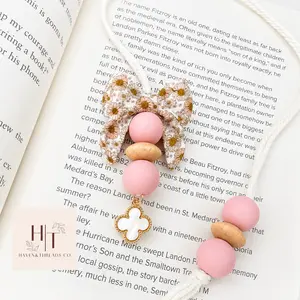Pink Daisy Bow Bookmark