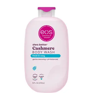 Eos Shea Better Cashmere Body Wash, Fresh & Cozy, Moisturizing, Ph Balanced Body Wash, Creamy Gel Formula, Paraben & Phthalate Free, Sensitive Skin, 16 Fl Oz eos